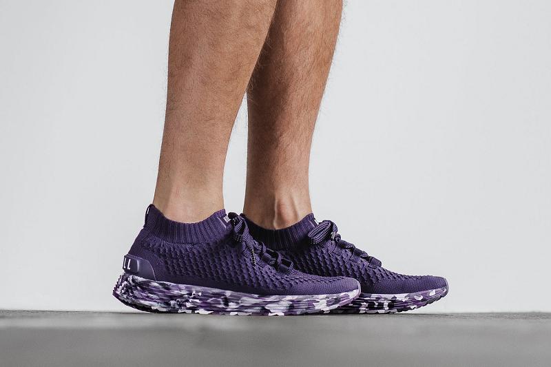 Dark / Purple Nobull Wild Wisteria Knit Runner Men's Running Shoes | CA V1145R